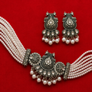 Pearl Oxidised Set